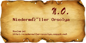 Niedermüller Orsolya névjegykártya