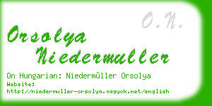 orsolya niedermuller business card